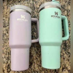 TWO STANLEY 40oz cups - purple and turquoise